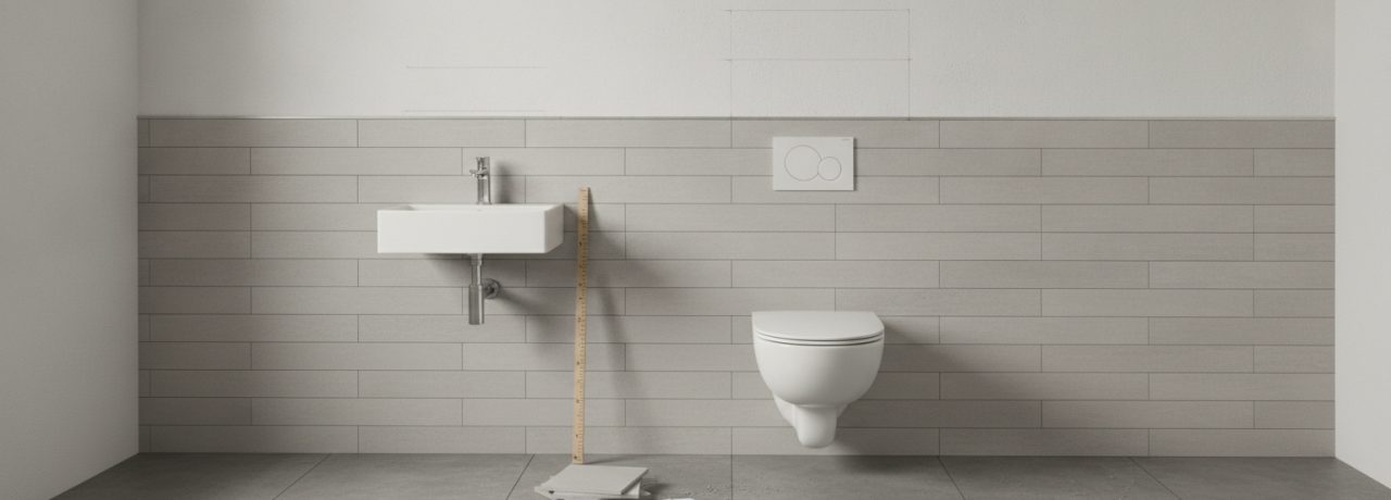 Tegelzetter Hoe bepaal je de juiste tegelhoogte voor jouw toiletruimte?